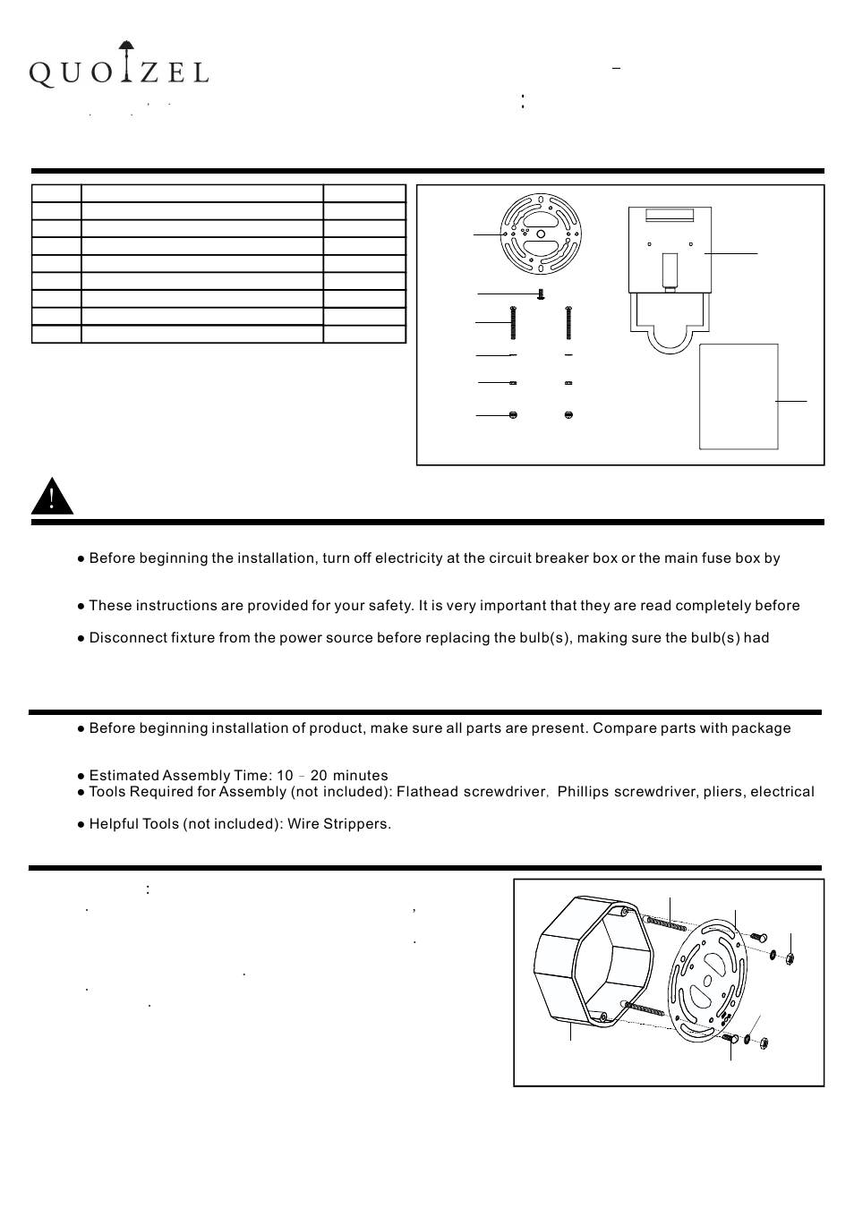 Quoizel LSM8801GY Millennium User Manual | 2 pages