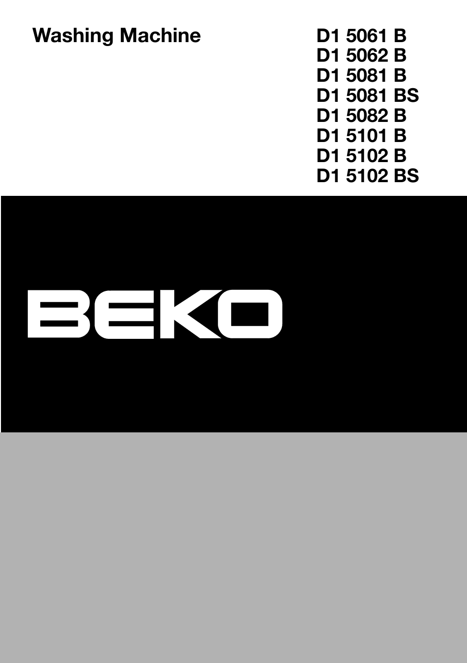 Beko D1 5062 B User Manual | 32 pages