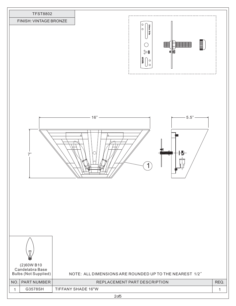 Quoizel TFST8802 Stephen User Manual | Page 2 / 5