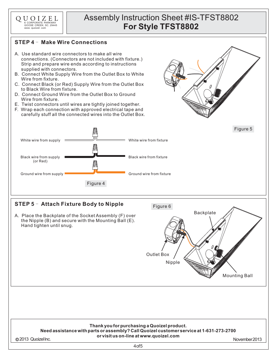 Quoizel TFST8802 Stephen User Manual | Page 4 / 5