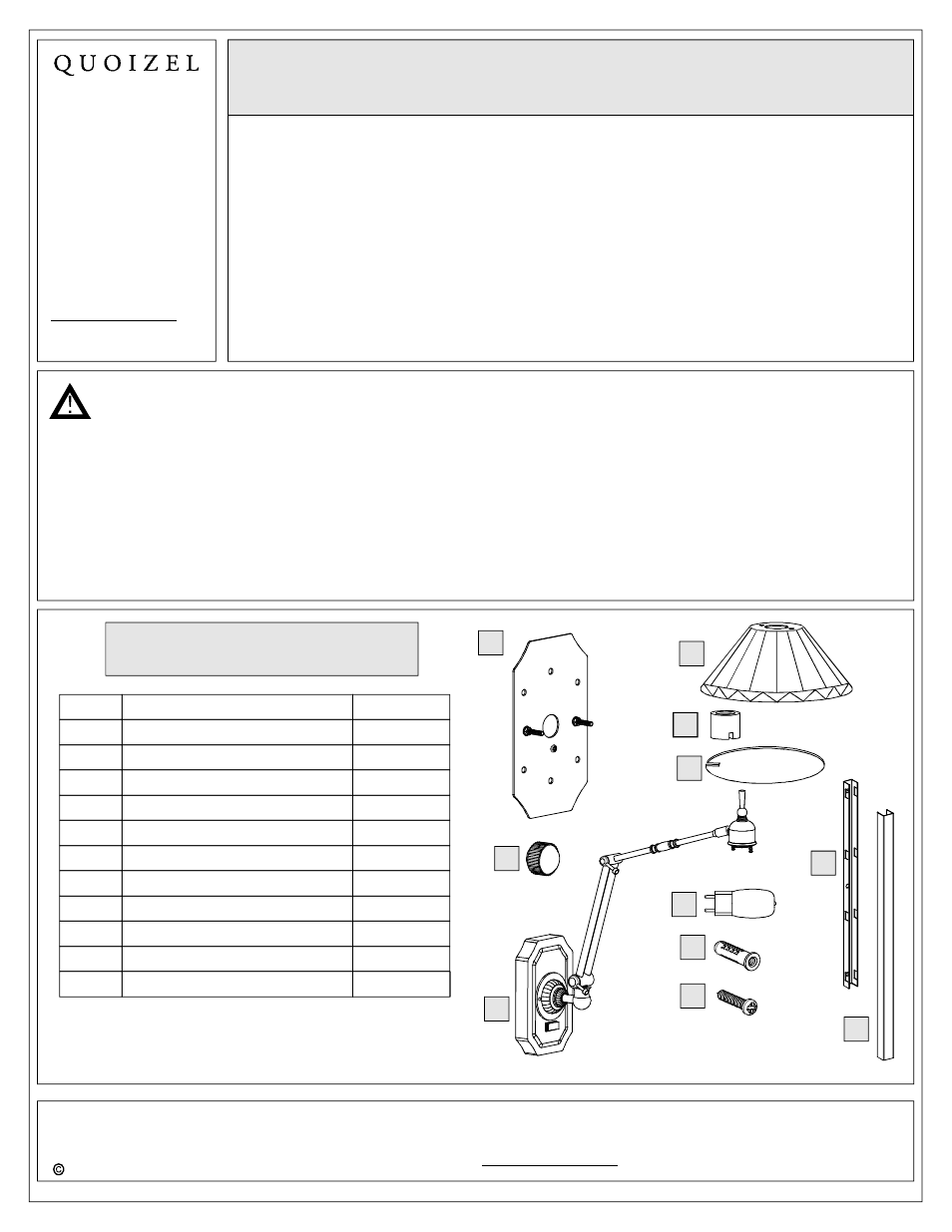 Quoizel TF8156Z Tiffany User Manual | 6 pages