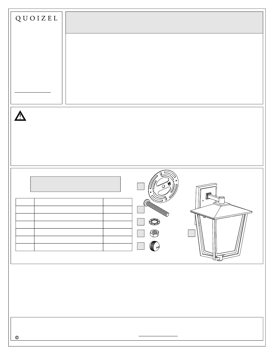 Quoizel ALF8410IB Alfresco User Manual | 5 pages