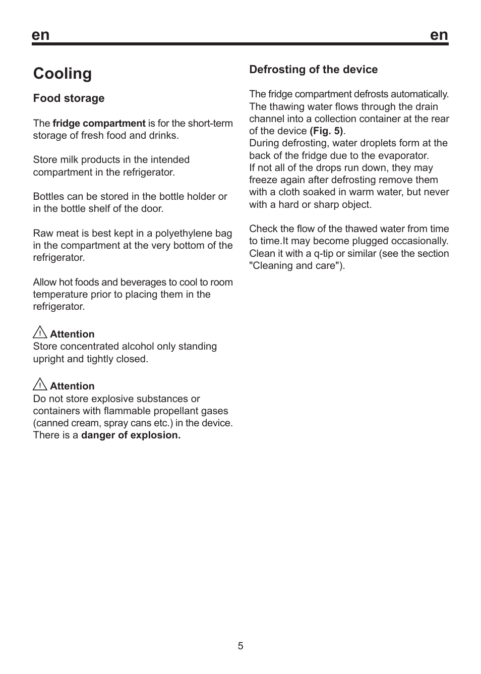 En cooling | Beko D 9420 NMK User Manual | Page 9 / 14