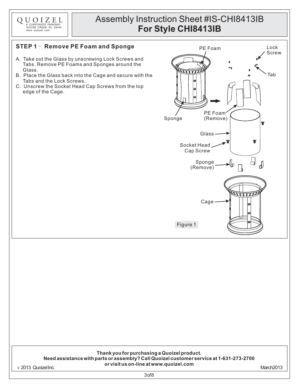 Quoizel CHI8413IB Chimera User Manual | Page 3 / 8