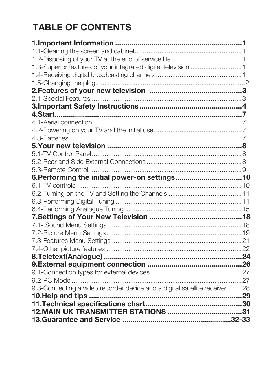Beko 40WLU530HID User Manual | Page 2 / 36