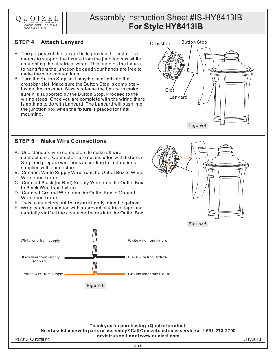 Quoizel HY8413IB Harmony User Manual | Page 4 / 6