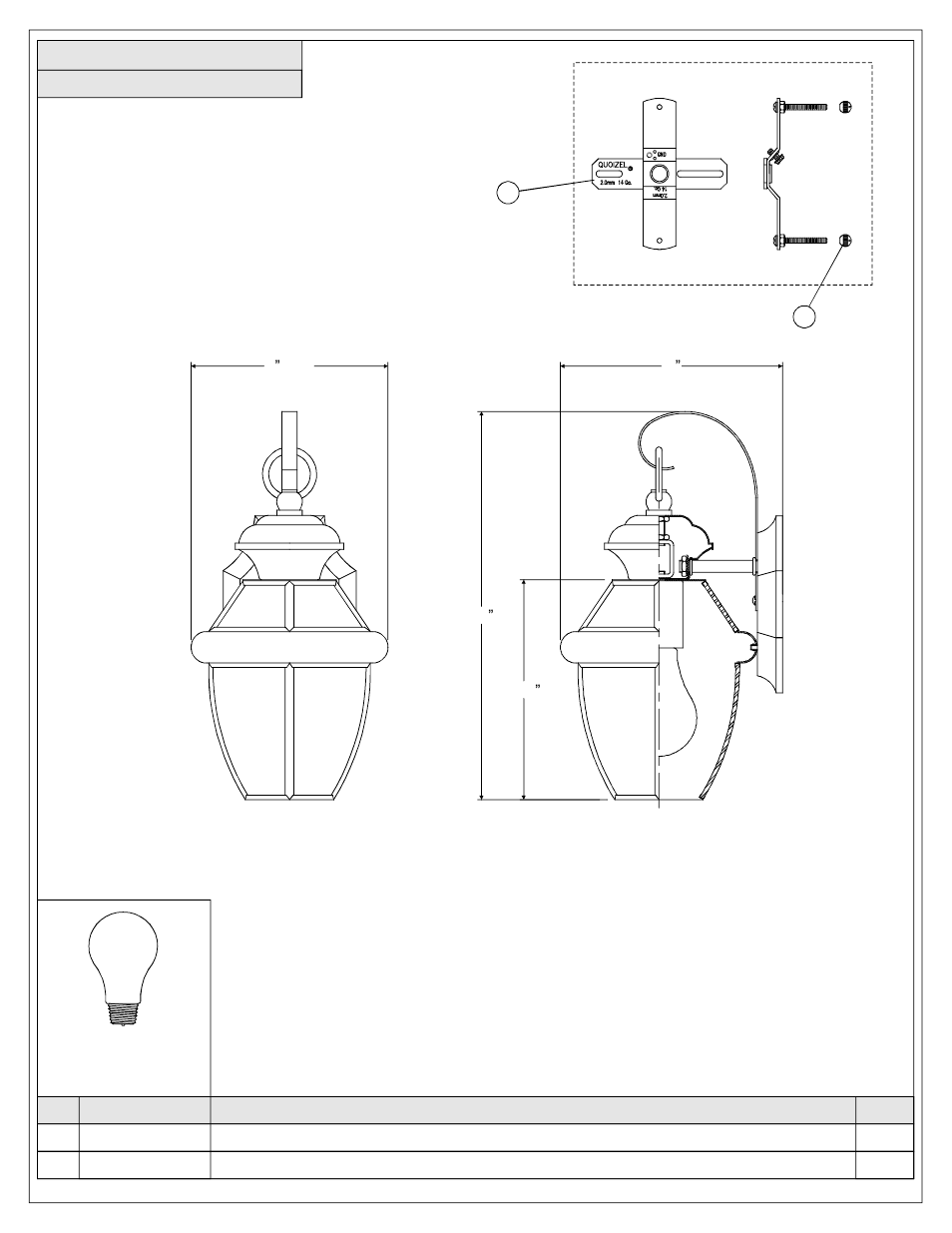 Quoizel NY8316P Newbury User Manual | Page 2 / 5