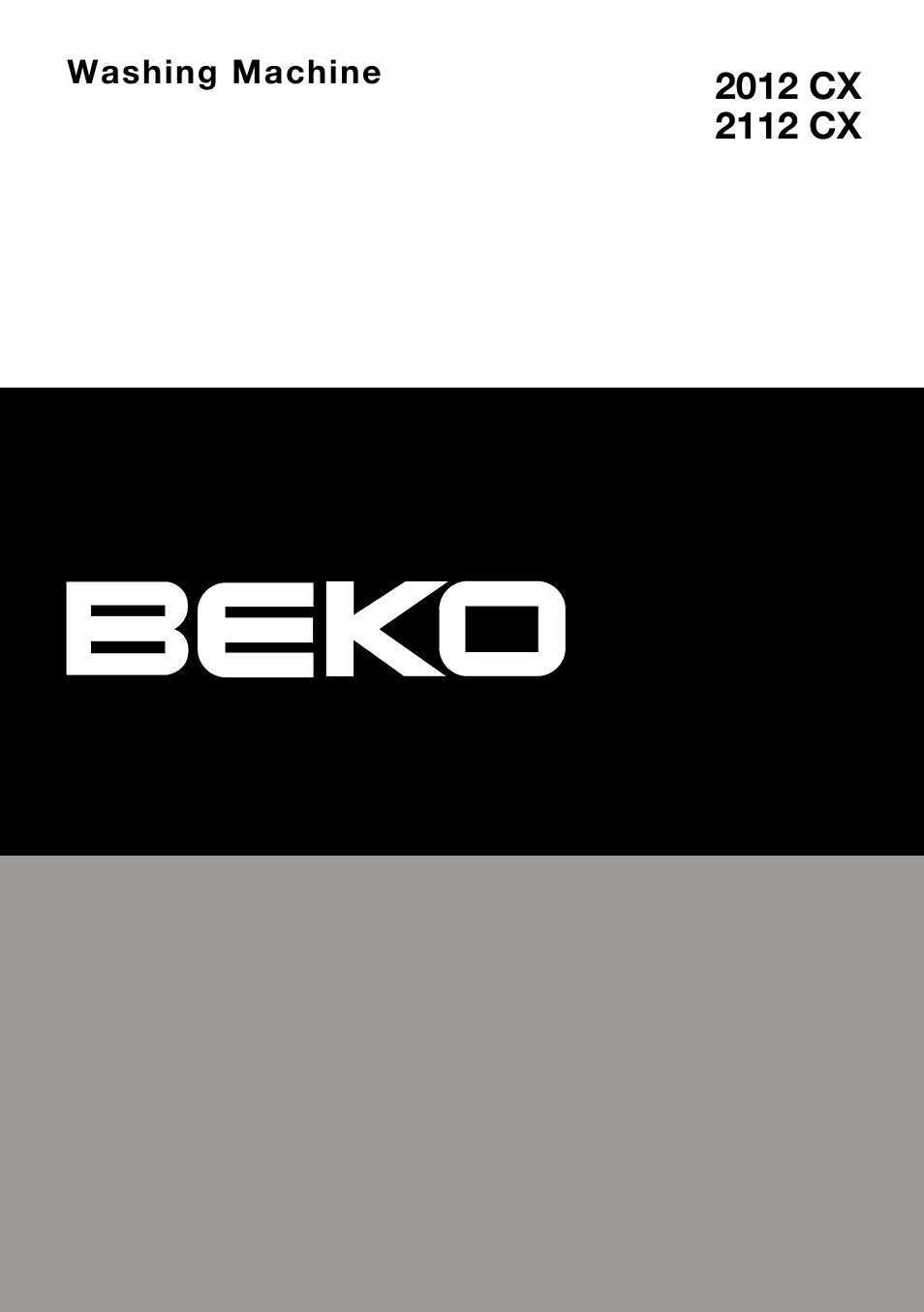 Beko 2012 CX User Manual | 16 pages