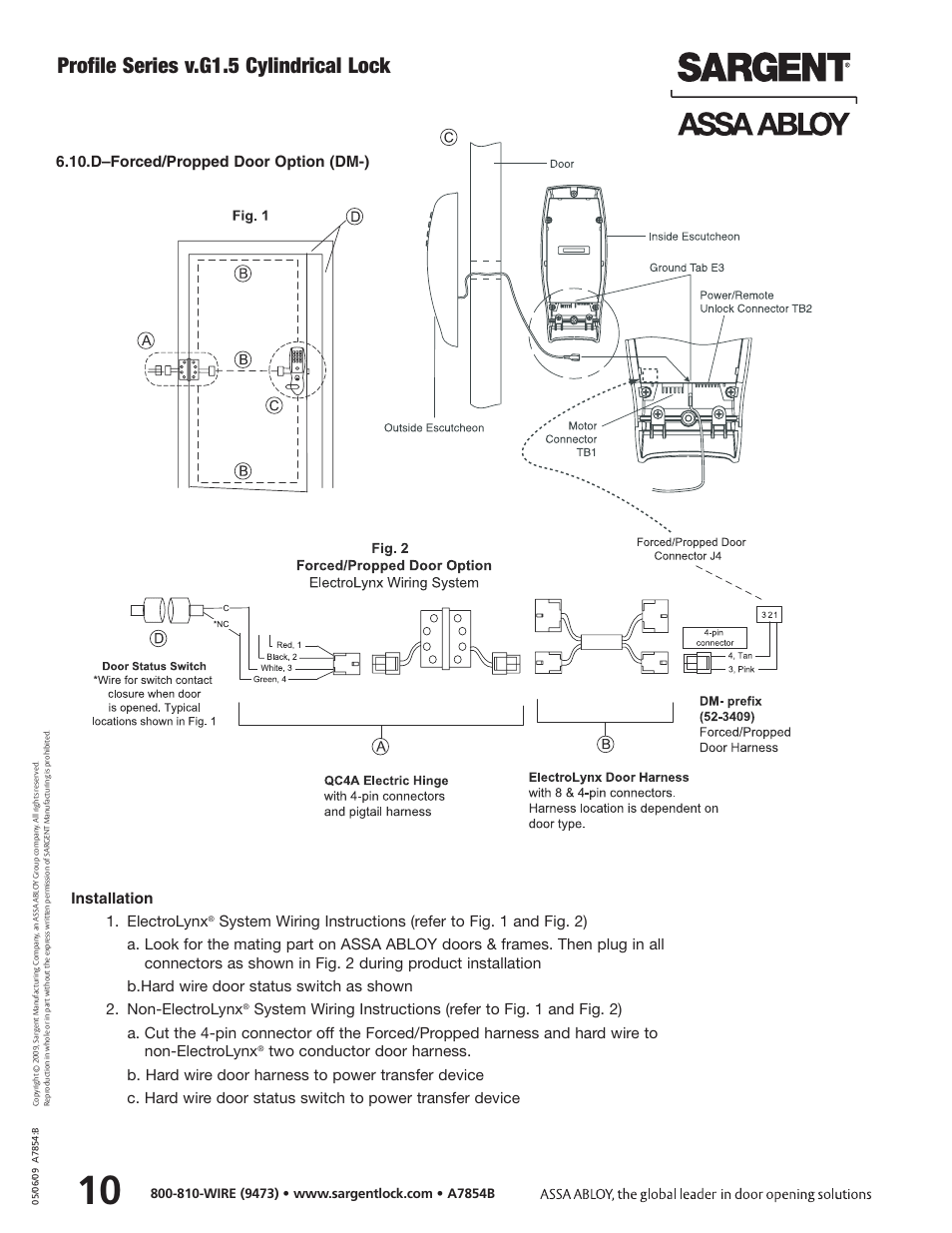 Profile series v.g1.5 cylindrical lock | SARGENT Profile Series v.G1.5 Cylindrical Locks User Manual | Page 12 / 18