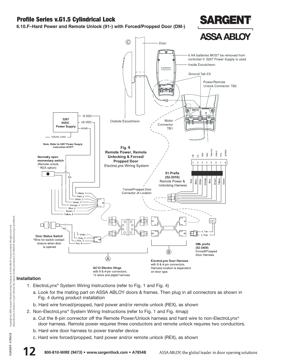 Profile series v.g1.5 cylindrical lock | SARGENT Profile Series v.G1.5 Cylindrical Locks User Manual | Page 14 / 18