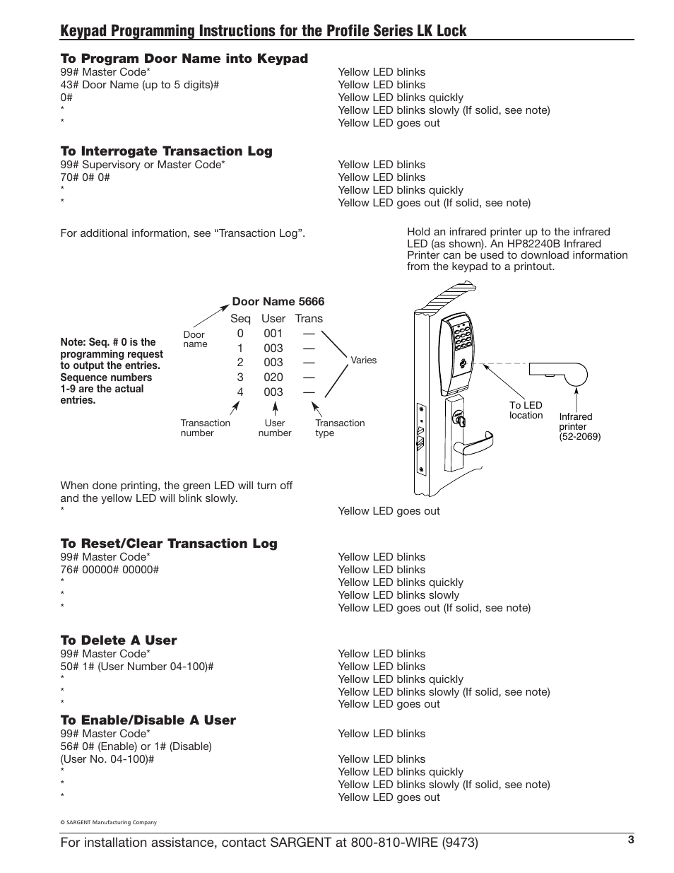 SARGENT Profile Series v.G1.5 Exit Devices User Manual | Page 5 / 12