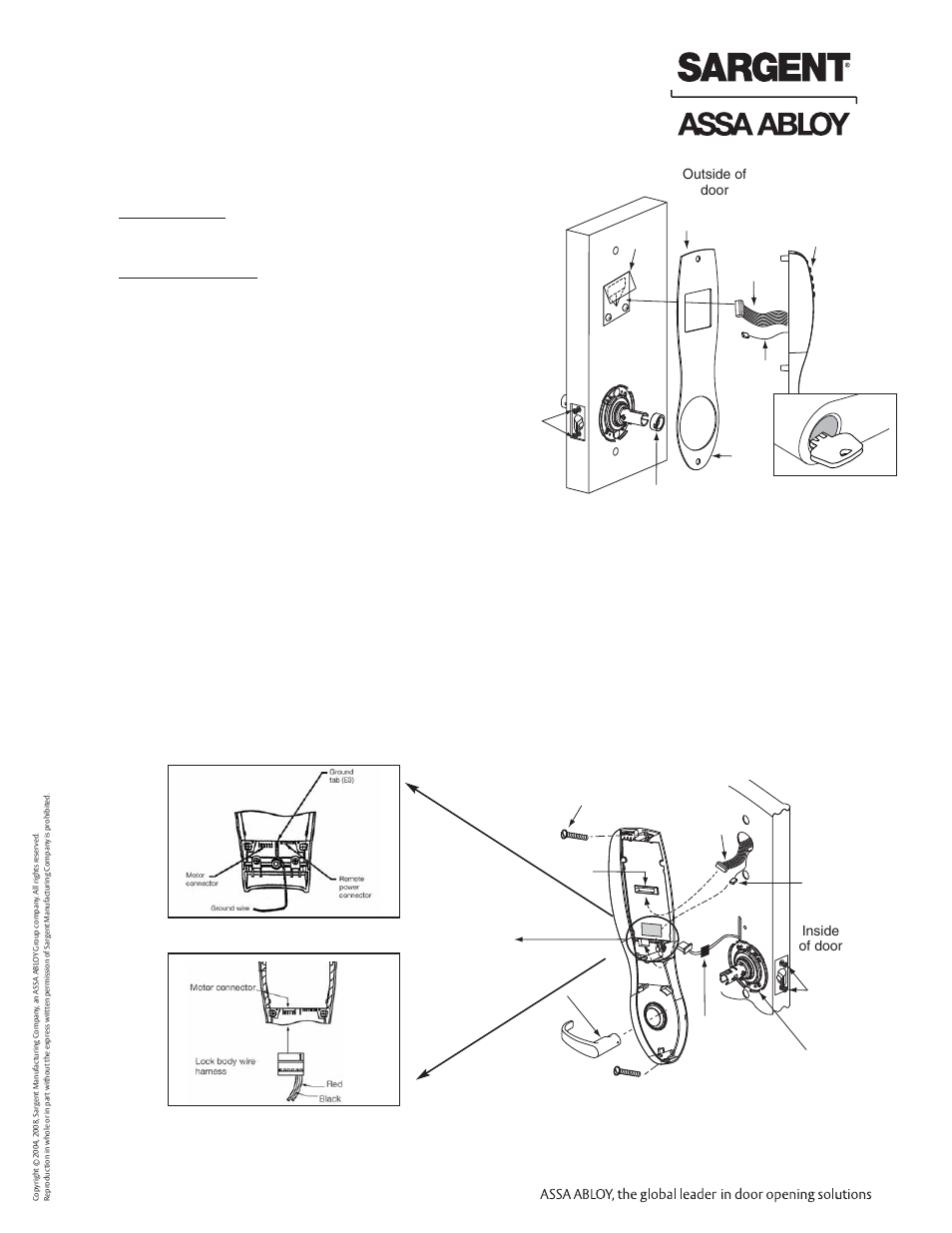 Profile series v.g1 cylindrical lock | SARGENT Profile Series v.G1.5 Cylindrical Locks User Manual | Page 10 / 12