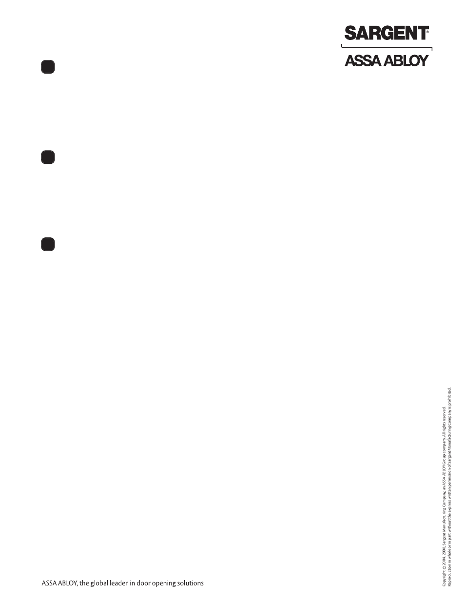 Profile series v.g1 cylindrical lock, General description, Specifications features | SARGENT Profile Series v.G1.5 Cylindrical Locks User Manual | Page 3 / 12
