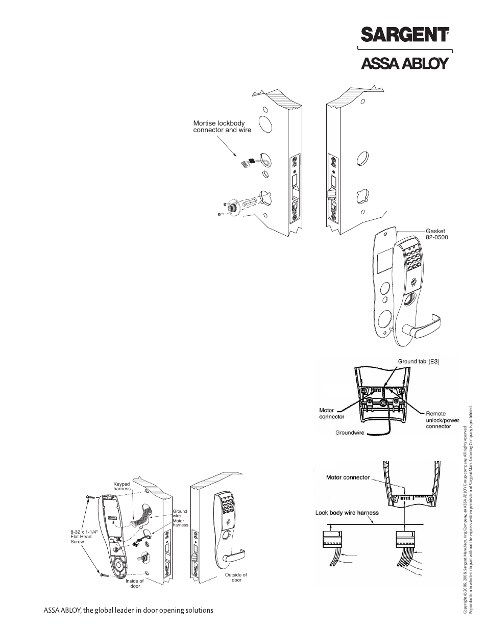 Profile series v.g1 mortise lock, Step #6, Fig. 1 fig. 2 fig. 3 | SARGENT Profile Series v.G1.5 Mortise Locks User Manual | Page 9 / 12