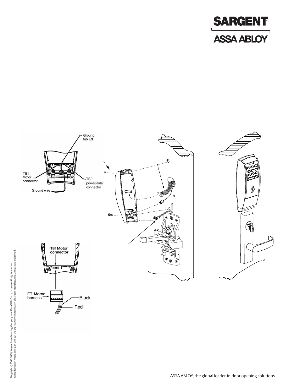 Profile series v.g1 exit device, Rim installation instructions (continued), Step #5 installation of inside escutcheon | SARGENT Profile Series v.G1.5 Exit Devices User Manual | Page 10 / 16