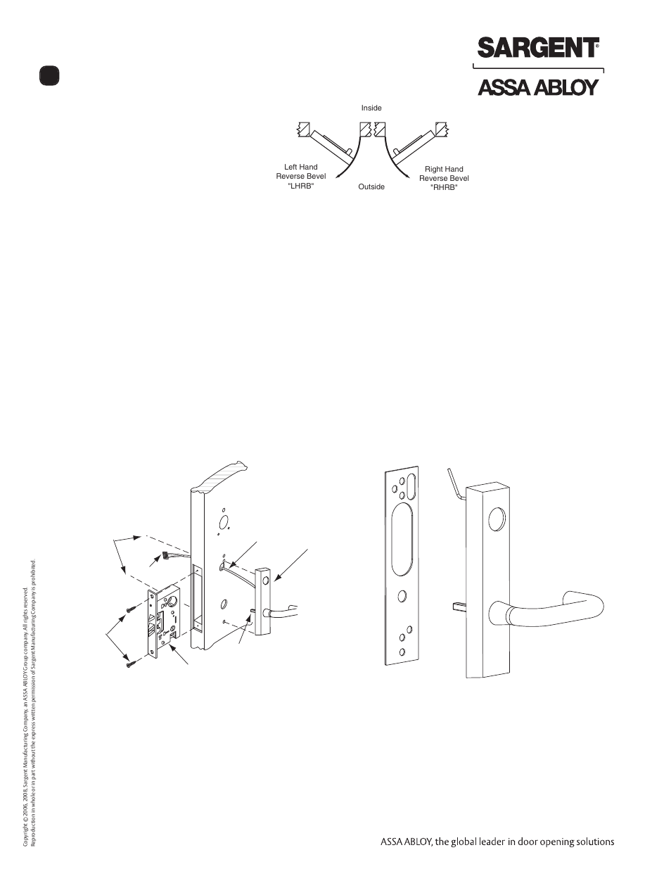 Profile series v.g1 exit device, Step #1 - exit hardware & door prep | SARGENT Profile Series v.G1.5 Exit Devices User Manual | Page 12 / 16