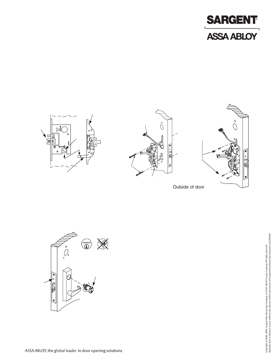 Profile series v.g1 exit device | SARGENT Profile Series v.G1.5 Exit Devices User Manual | Page 13 / 16