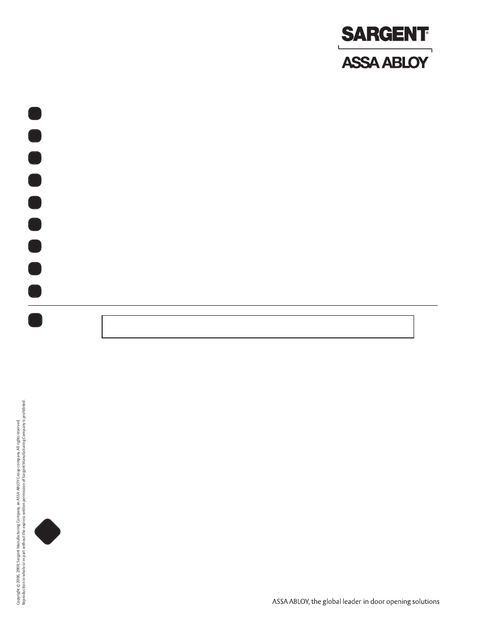 SARGENT Profile Series v.G1.5 Exit Devices User Manual | Page 2 / 16