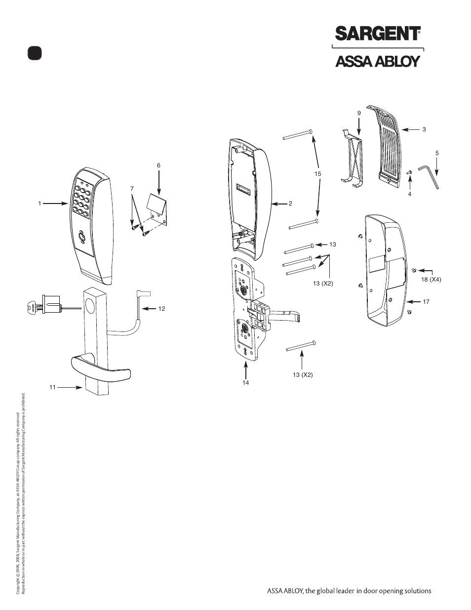 Profile series v.g1 exit device | SARGENT Profile Series v.G1.5 Exit Devices User Manual | Page 4 / 16