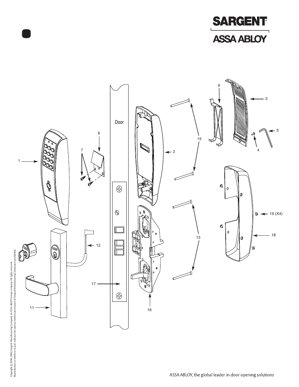 Profile series v.g1 exit device | SARGENT Profile Series v.G1.5 Exit Devices User Manual | Page 6 / 16
