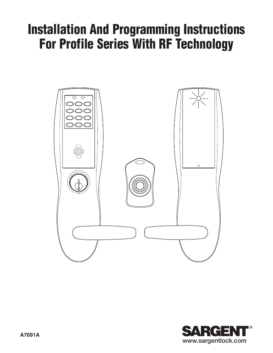 SARGENT Profile Series Cylindrical Locks User Manual | 8 pages