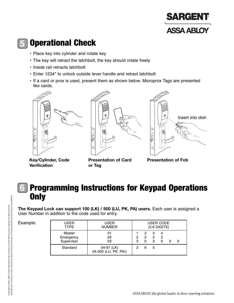 Profile series exit device | SARGENT Profile Series Exit Devices User Manual | Page 14 / 28