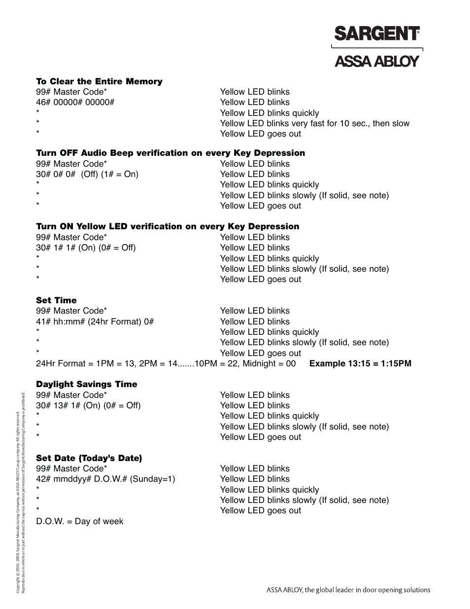 Profile series exit device | SARGENT Profile Series Exit Devices User Manual | Page 20 / 28