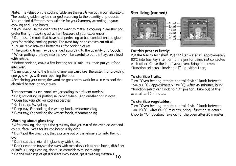 Sterilizing (canned) | Beko 4710 TBA User Manual | Page 13 / 27