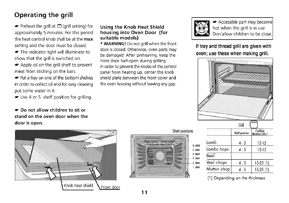 Operating the grill | Beko 4710 TBA User Manual | Page 14 / 27