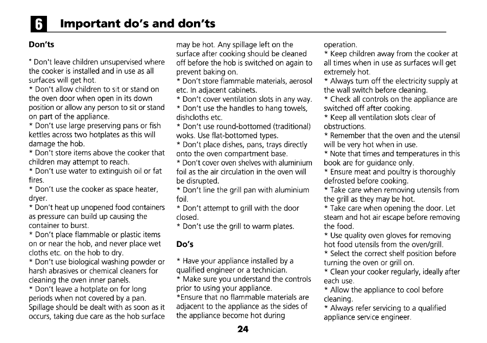 Important do's and don'ts | Beko 4710 TBA User Manual | Page 27 / 27