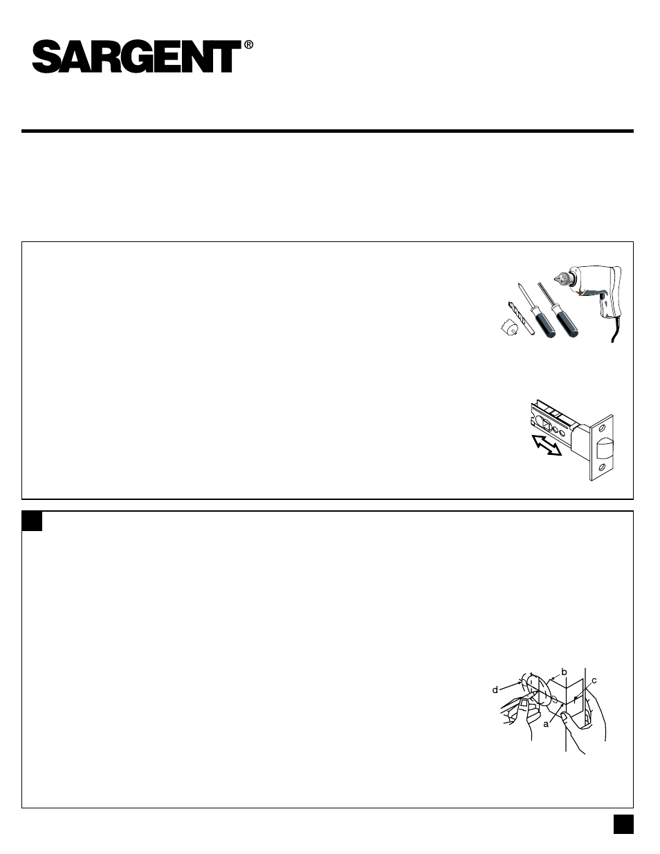 SARGENT GX Series (3 Line) User Manual | 4 pages