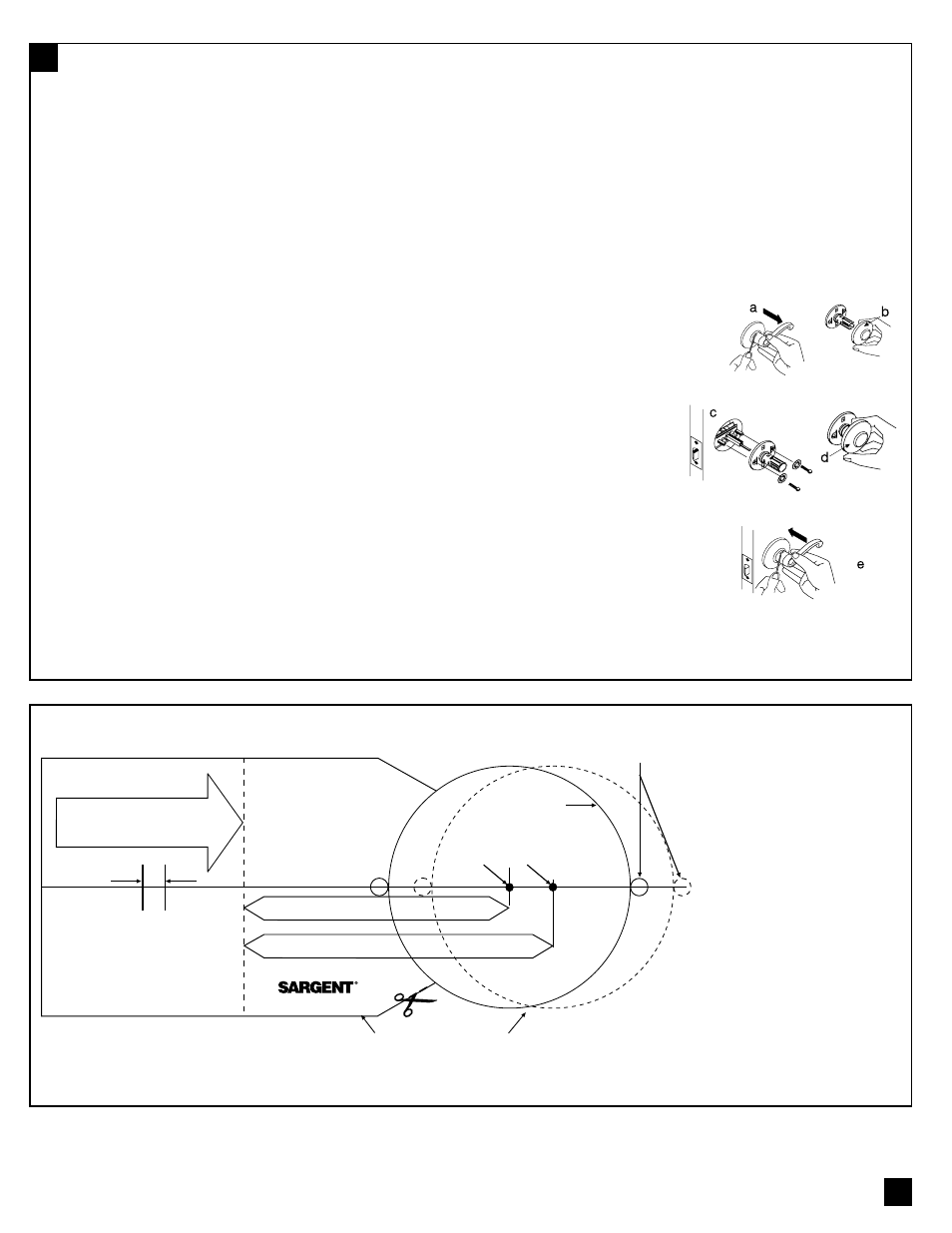 Install inside lever | SARGENT GX Series (3 Line) User Manual | Page 3 / 4