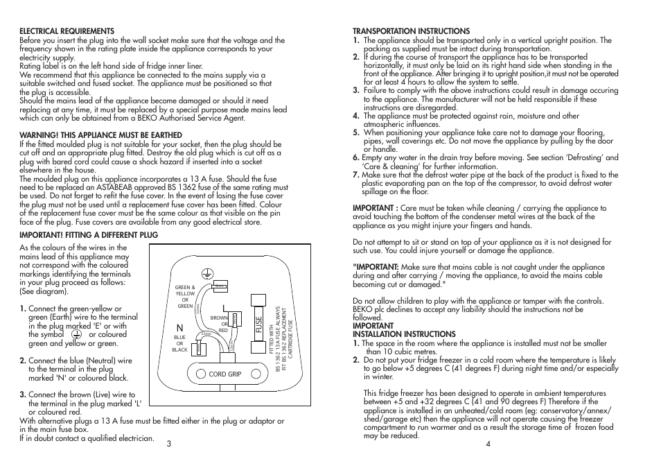 Beko FROST FREE COMBI CDA 647 F User Manual | Page 3 / 11