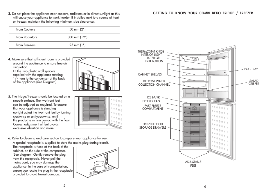 Beko FROST FREE COMBI CDA 647 F User Manual | Page 4 / 11