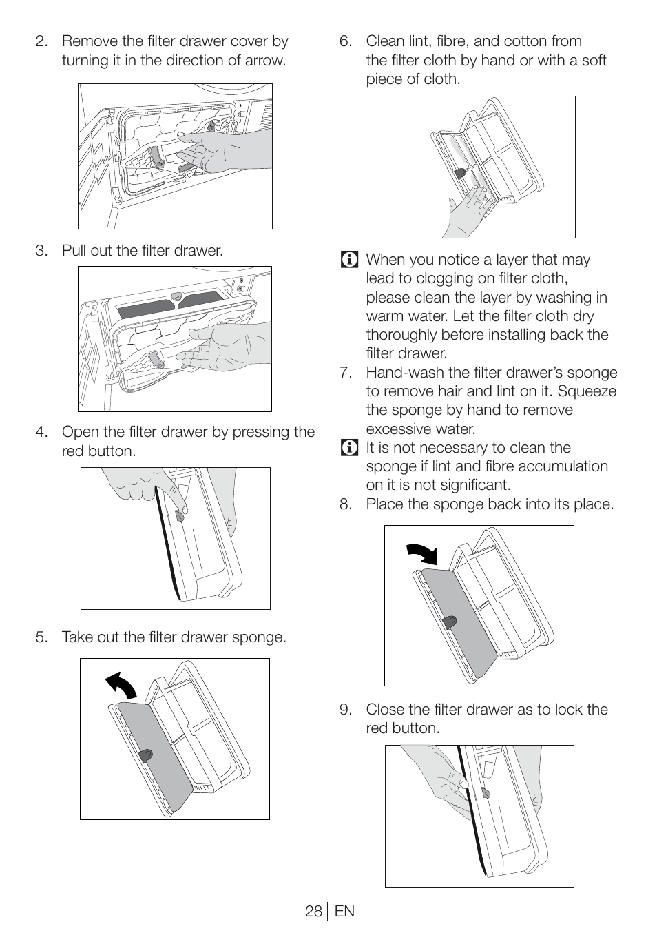 Beko DP 8045 CW User Manual | Page 28 / 36