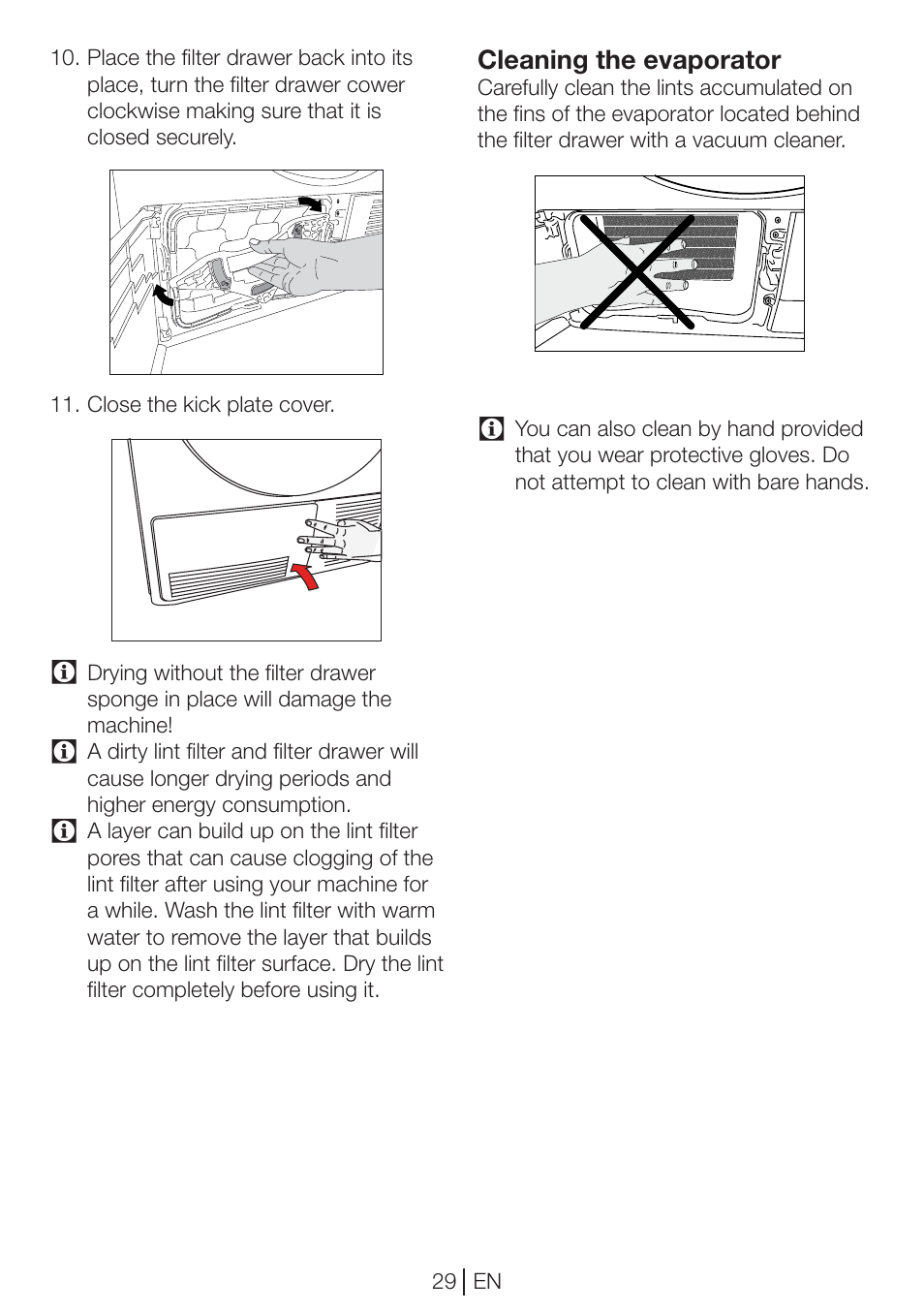 Beko DP 8045 CW User Manual | Page 29 / 36