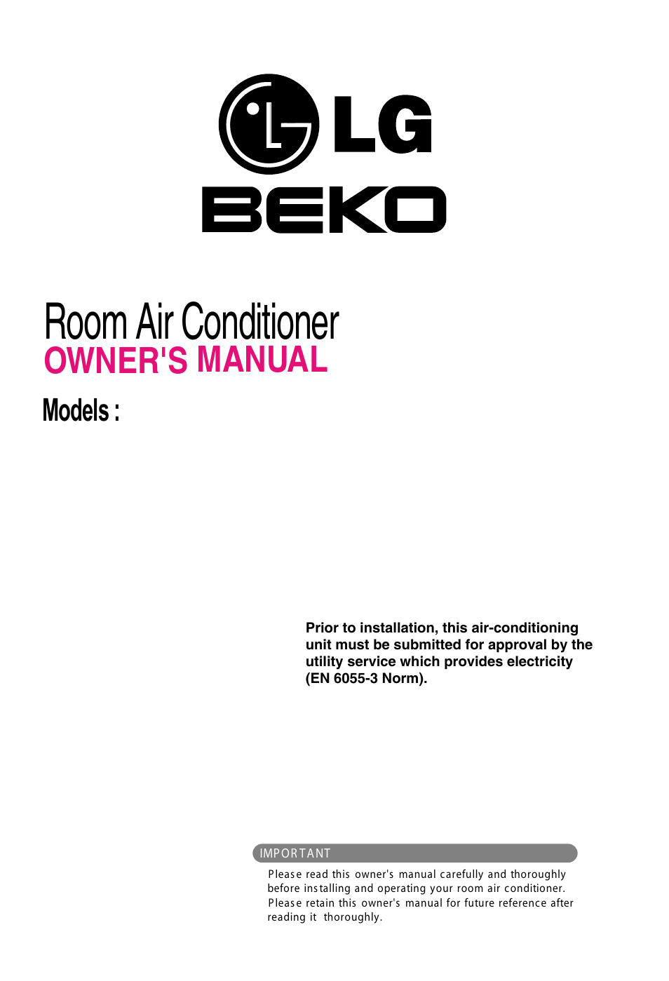 Beko LG-BKE 7800 D User Manual | 29 pages