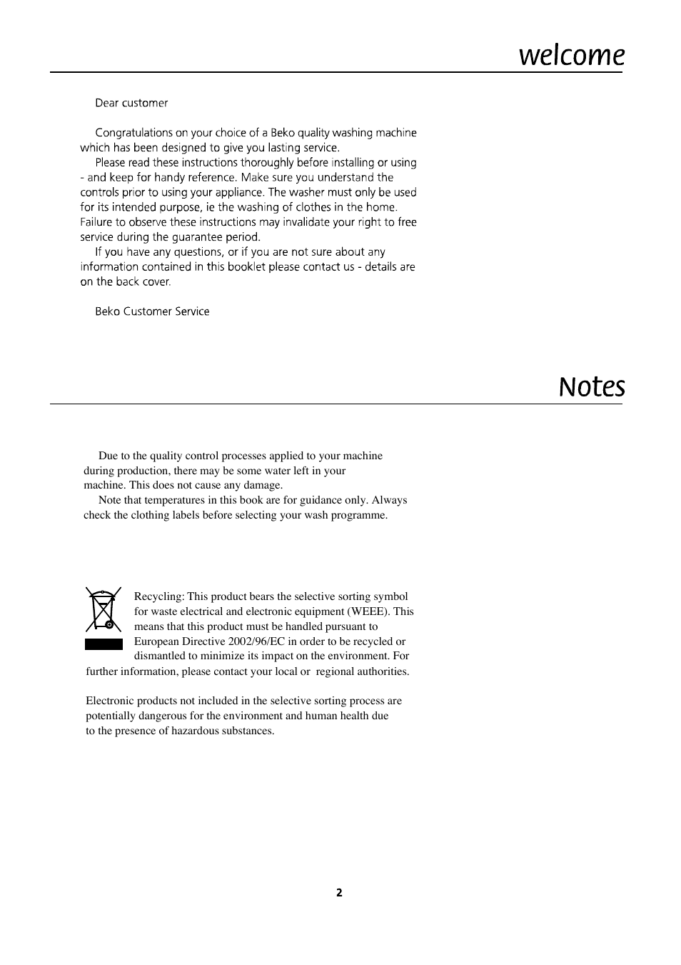 Beko WMA 510 S User Manual | Page 3 / 20