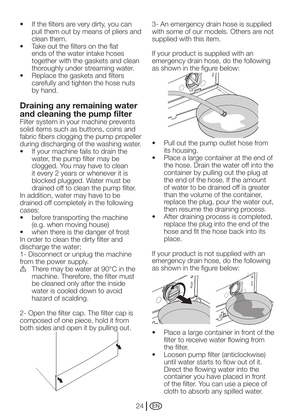 Beko AUTOMATIC WASHING MACHINE WM 7335 W User Manual | Page 24 / 36