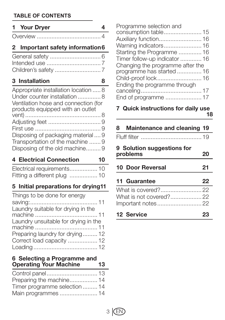 Beko DRVT 61 W User Manual | Page 3 / 24