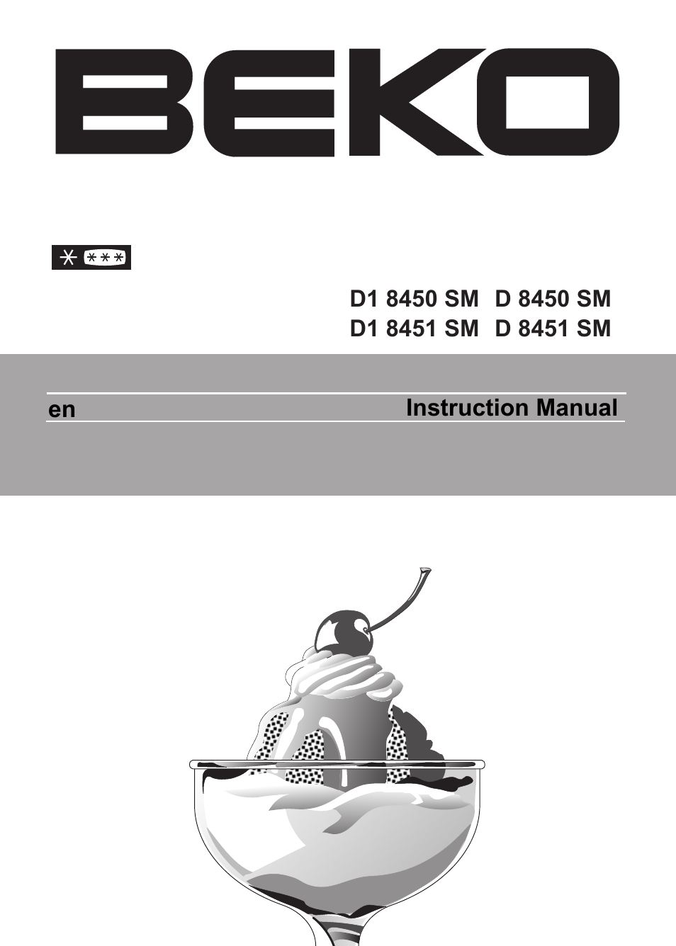 Beko D1 8450 SM User Manual | 14 pages