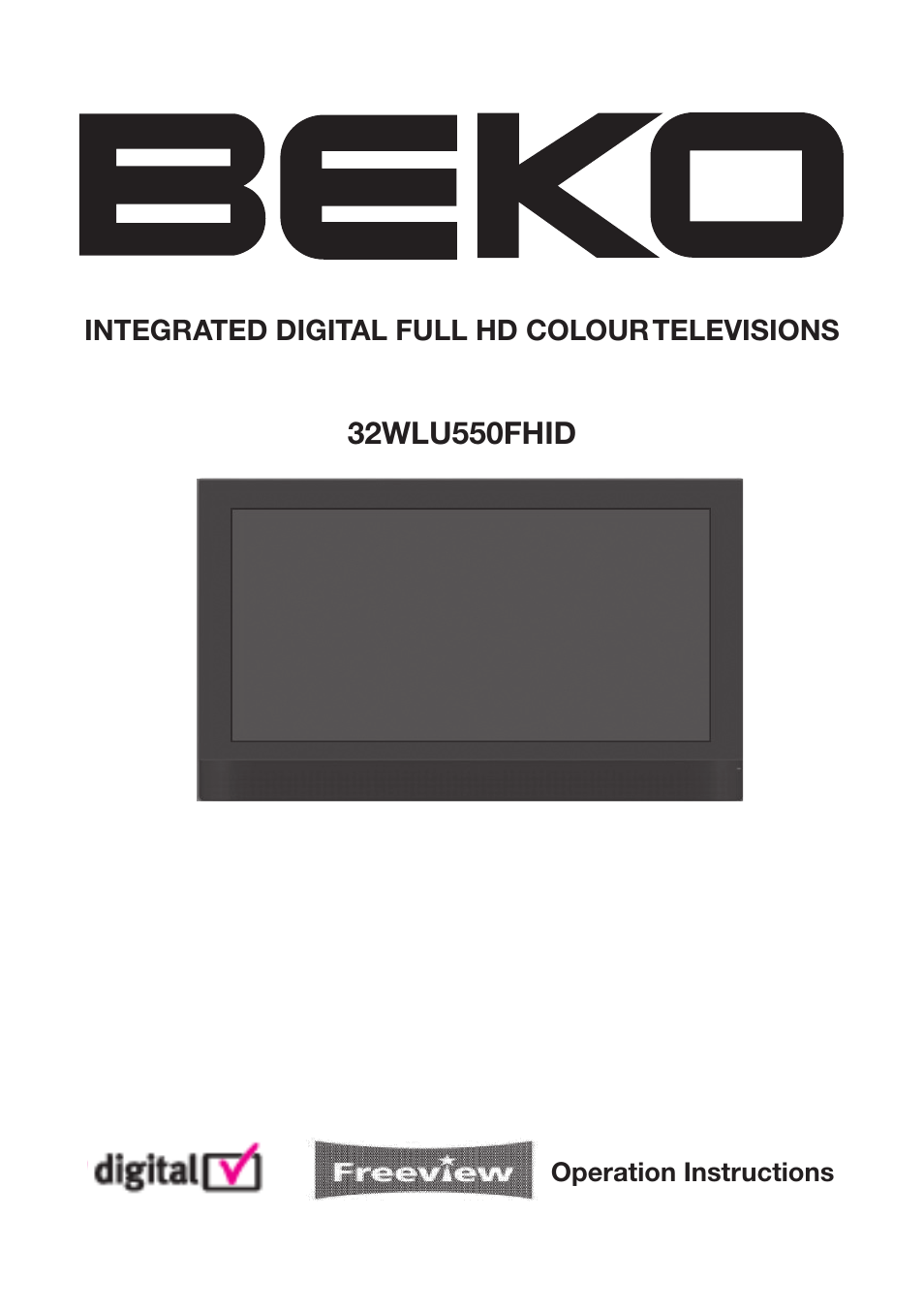 Beko 32WLU550FHID User Manual | 37 pages