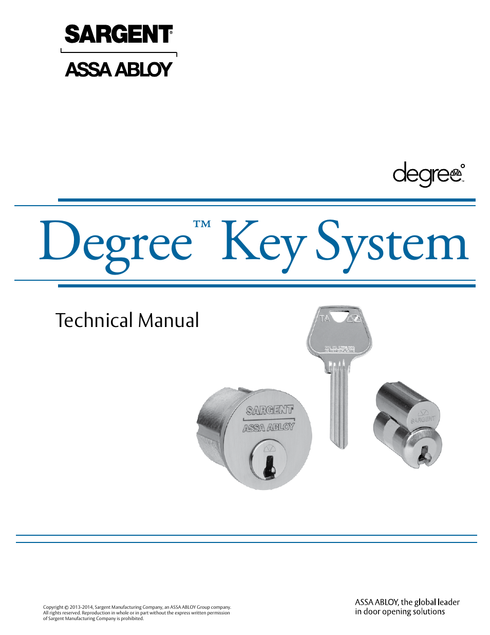 SARGENT Degree Key System User Manual | 20 pages