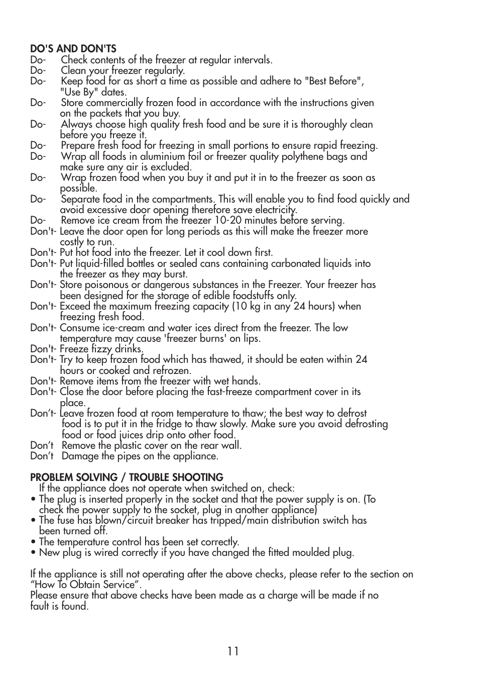 Beko TZDA 504 F User Manual | Page 12 / 16