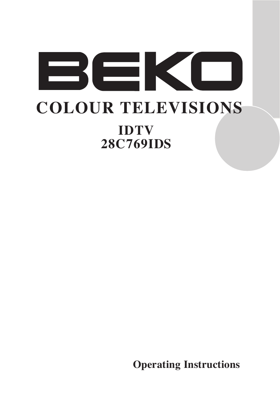 Beko IDTV 28C769IDS User Manual | 37 pages
