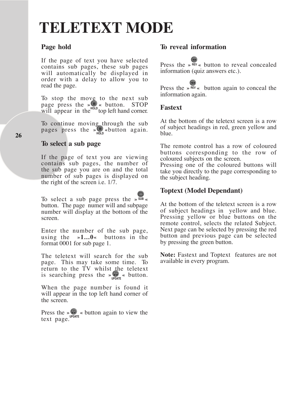 Teletext mode | Beko IDTV 28C769IDS User Manual | Page 27 / 37