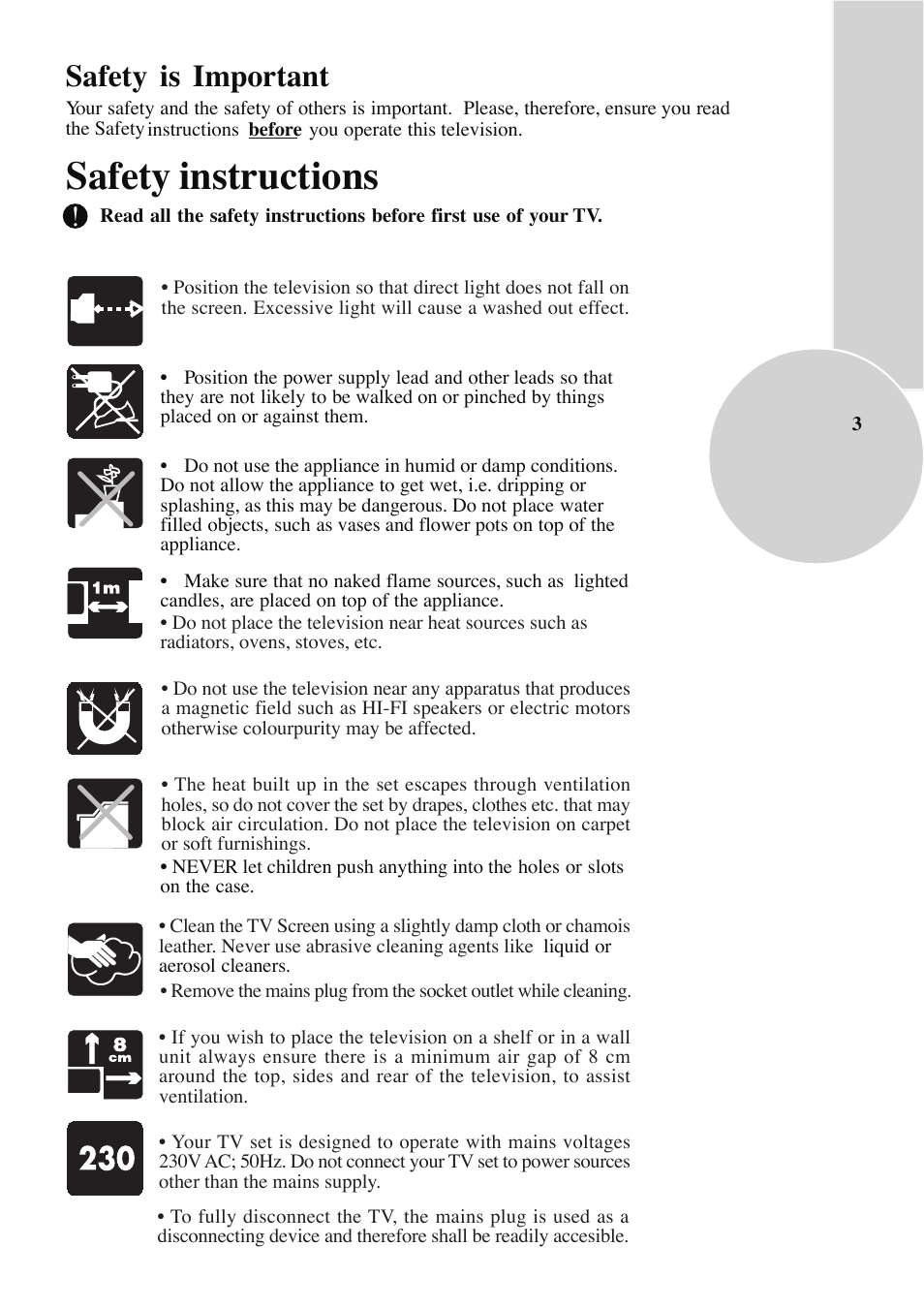 Safety instructions, Safety is important | Beko IDTV 28C769IDS User Manual | Page 4 / 37