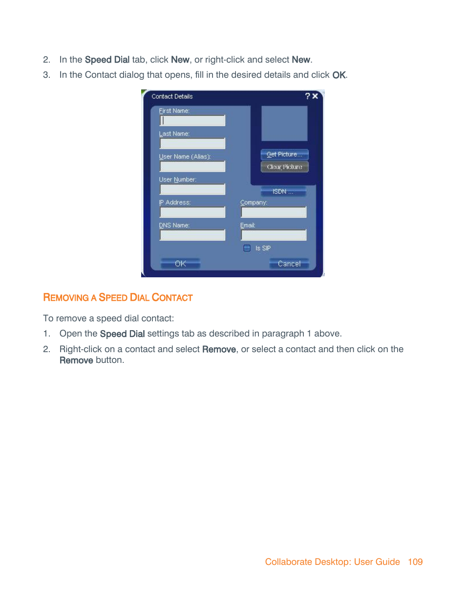 Removing a speed dial contact | ClearOne Collaborate Desktop User Guide User Manual | Page 109 / 153