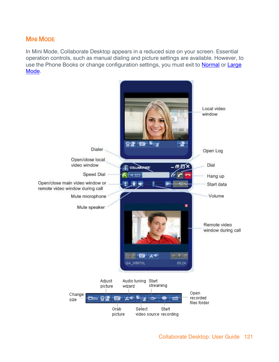 Mini mode | ClearOne Collaborate Desktop User Guide User Manual | Page 121 / 153