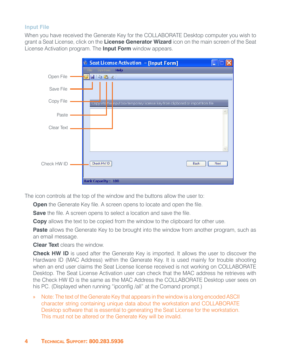 Input file | ClearOne Collaborate Seat License Activation User Manual | Page 6 / 10